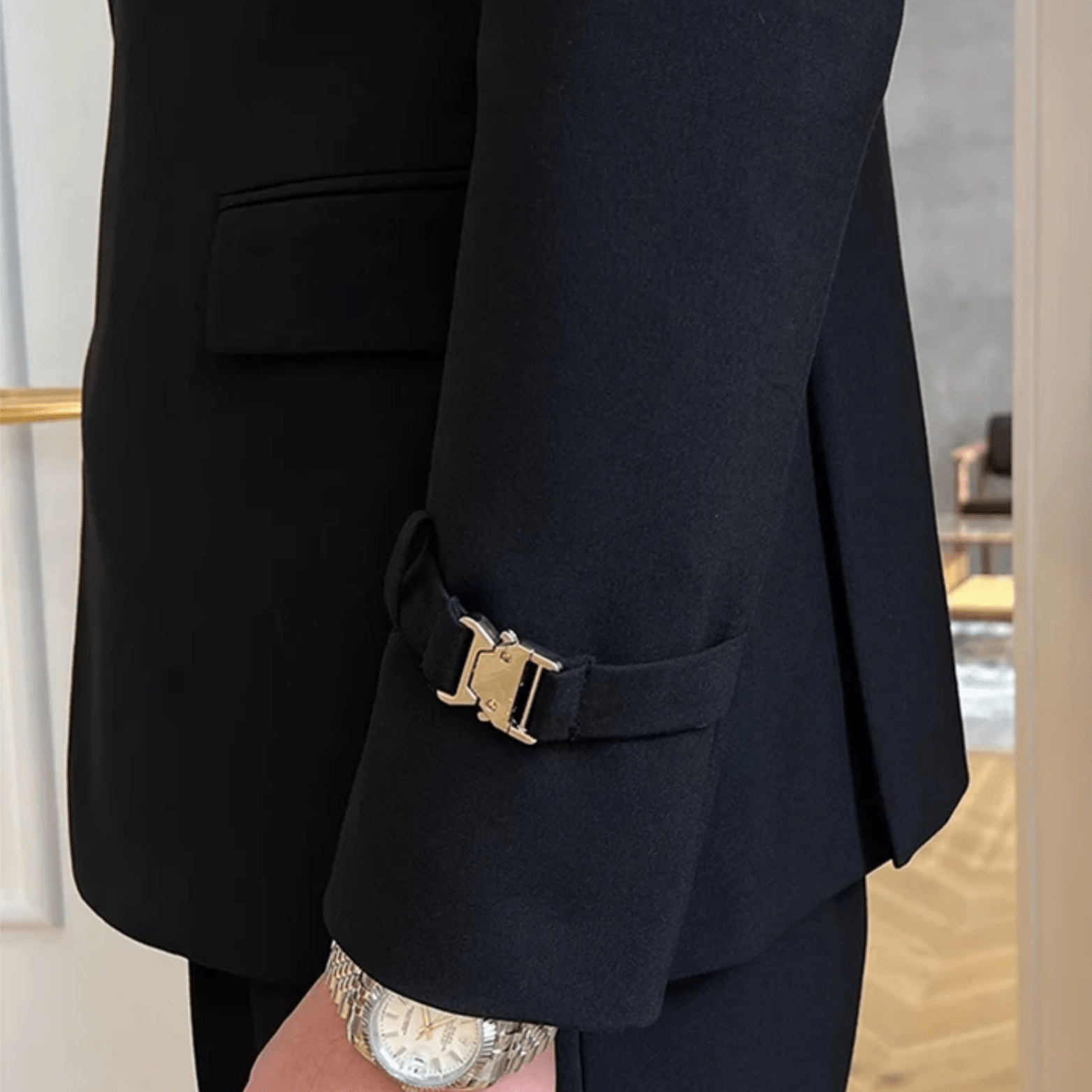Men's Slim Fit Single-Button Blazer