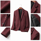 Casual slim-fit herenblazer met V-hals