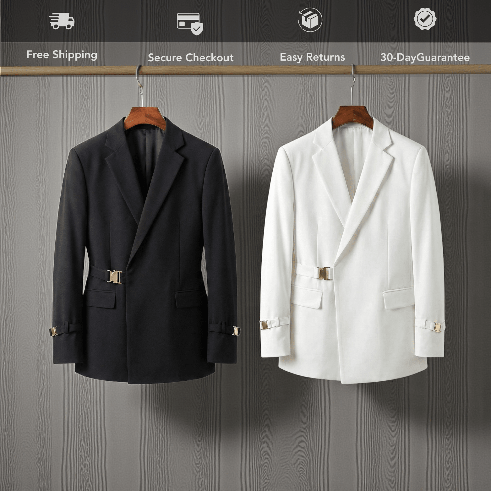 Men's Slim Fit Single-Button Blazer