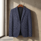 Casual slim-fit herenblazer met V-hals