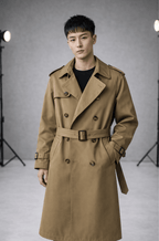 Herren-Trenchcoat mit zweireihiger Knopfleiste