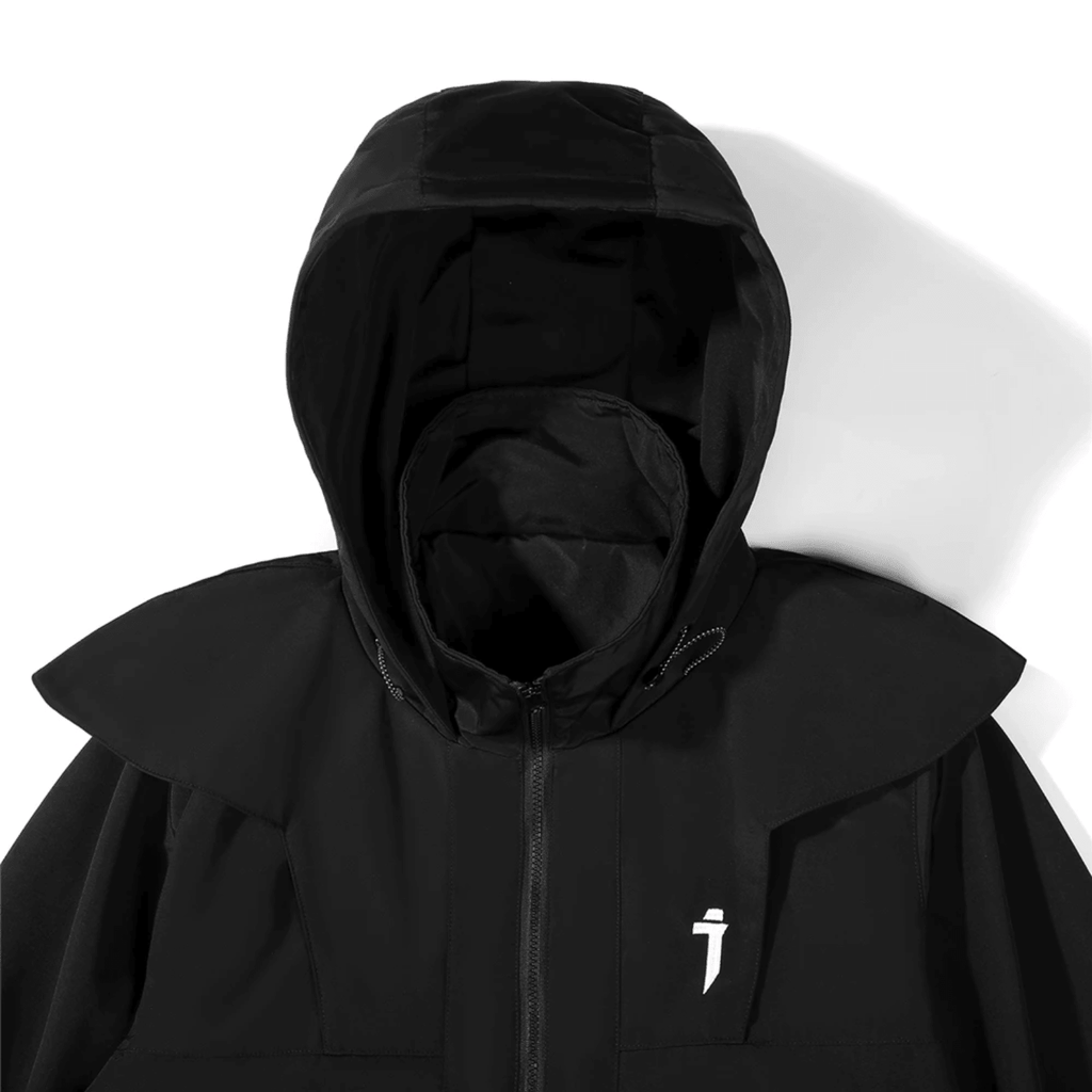 Lange taktische Techwear-Trenchjacke für Herren – Wintermantel