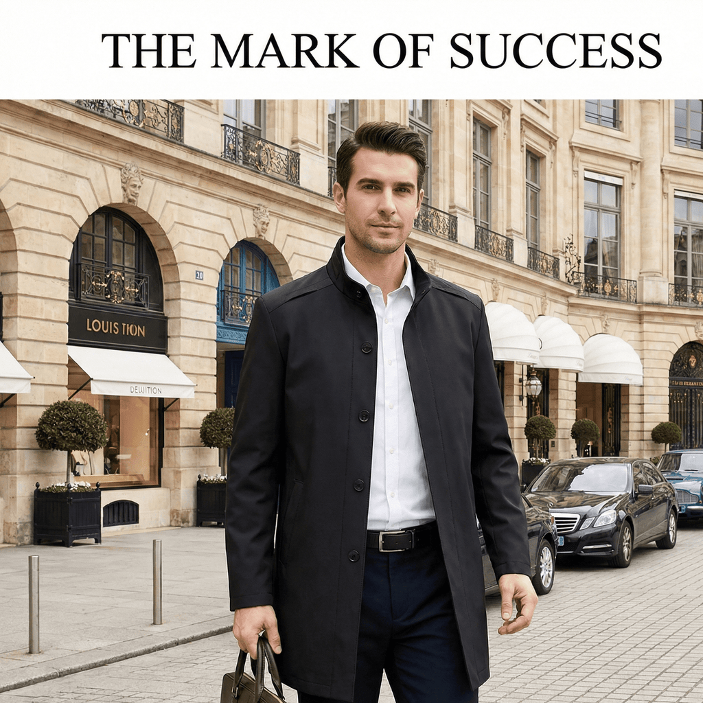 Herren-Trenchcoat mit Stehkragen