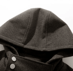 Herenwindbreaker-trenchcoat met capuchon