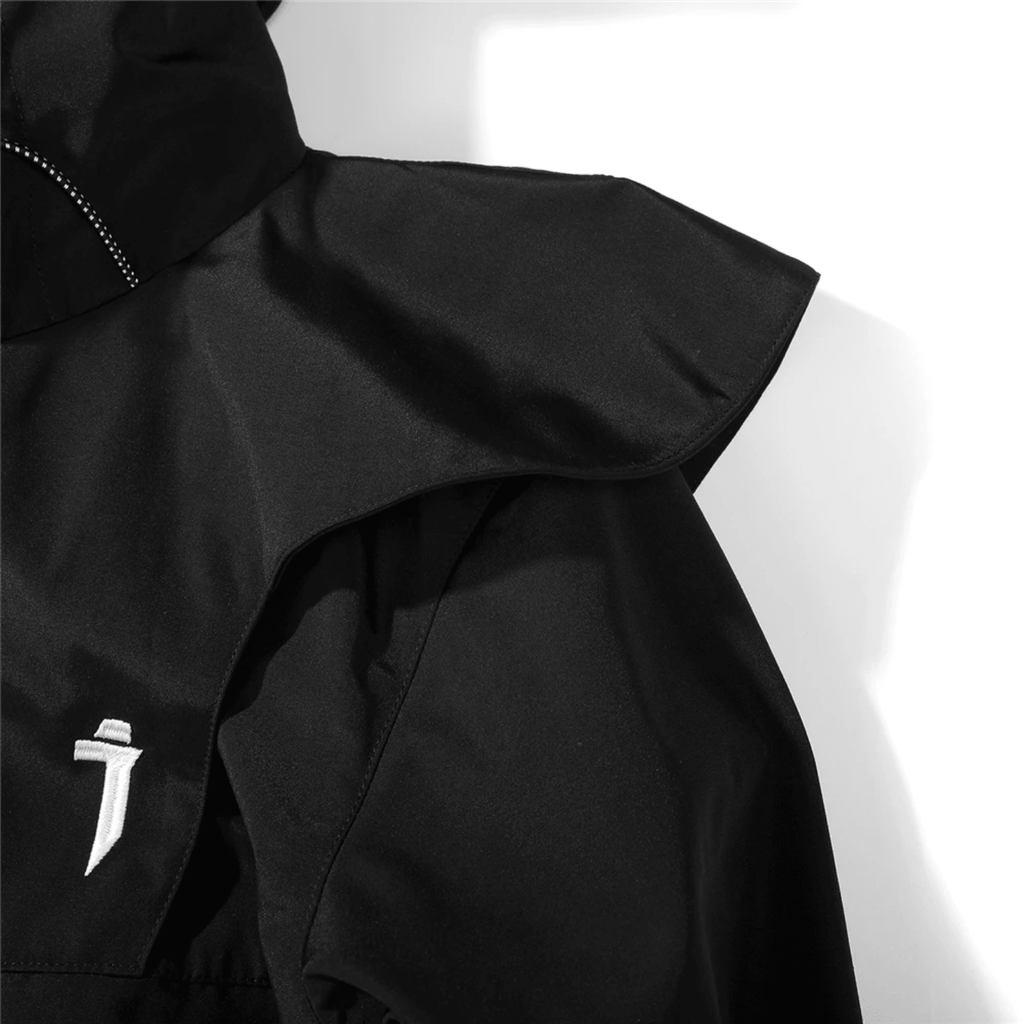 Lange taktische Techwear-Trenchjacke für Herren – Wintermantel