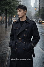 Herren-Trenchcoat mit zweireihiger Knopfleiste
