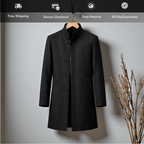 Herren-Trenchcoat mit Stehkragen