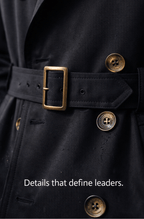 Herren-Trenchcoat mit zweireihiger Knopfleiste