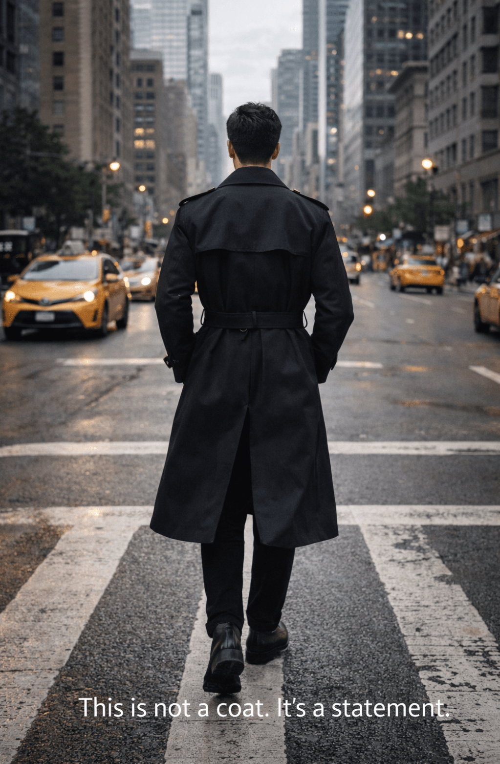 Men's Double-Breasted Trench Coat