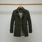 Men's Single-Breasted Trench Coat