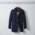 Men's Single-Breasted Trench Coat