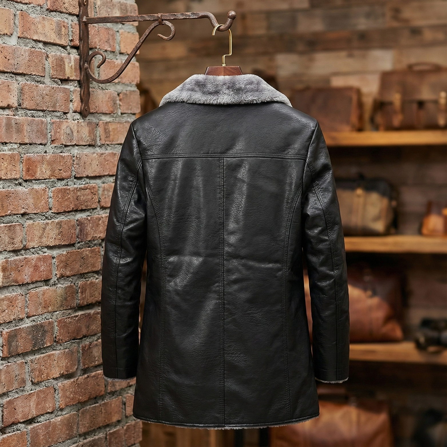 Men's Faux Leather Jacket