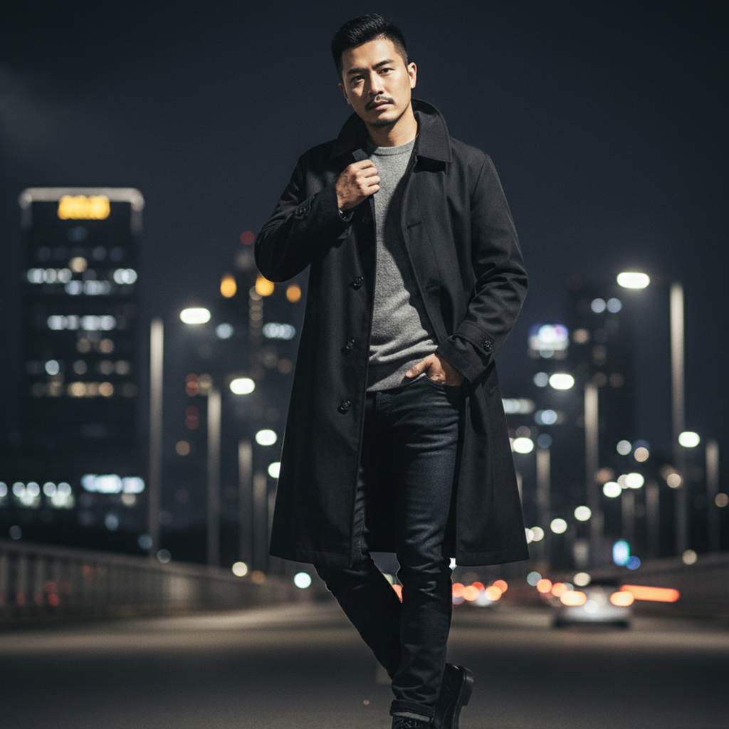 Men's Oversized Trench Coat – Relaxed Fit