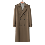 Men's Double-Breasted Trench Coat – Mid-Length Windbreaker