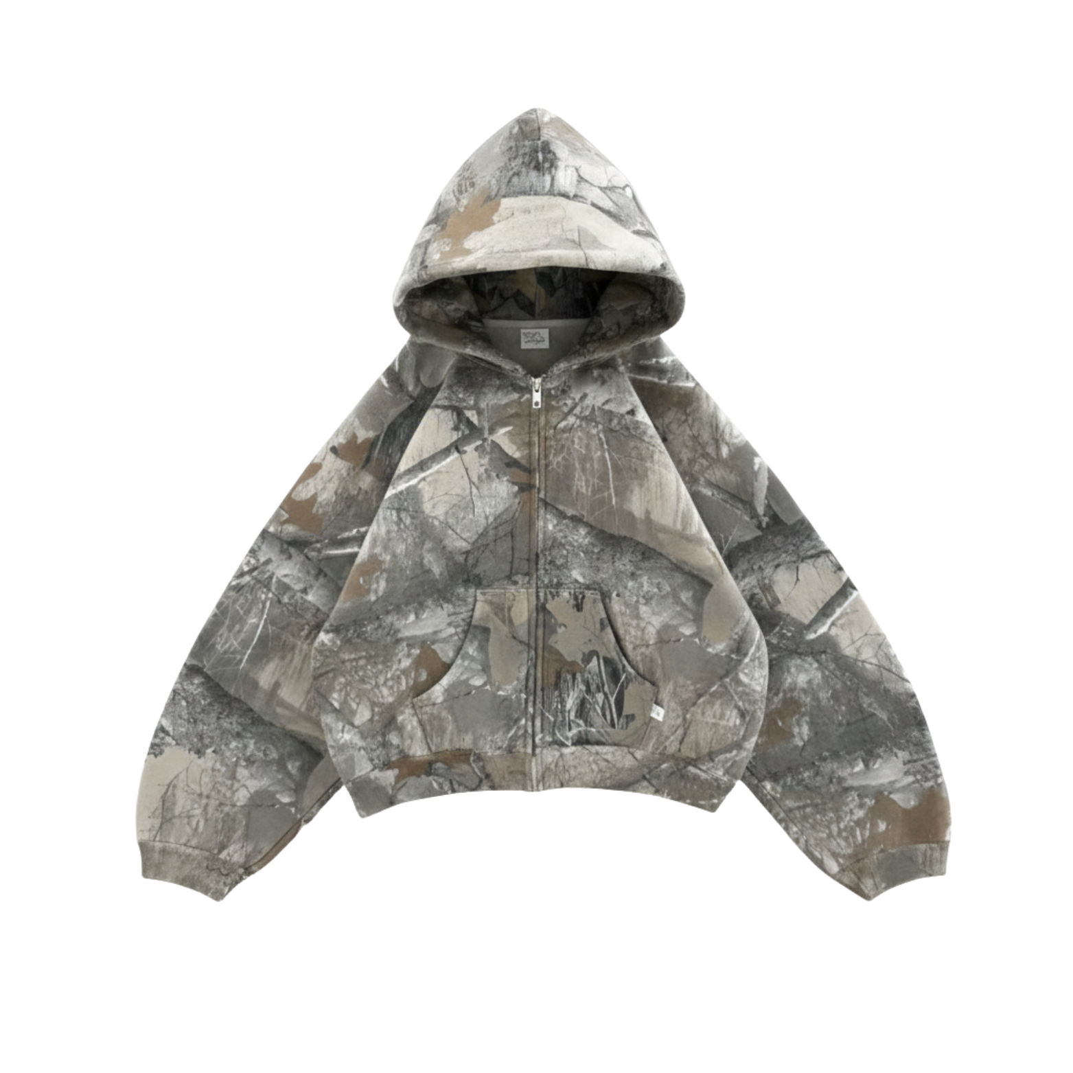 Oversize-Hoodie mit Camouflage-Muster